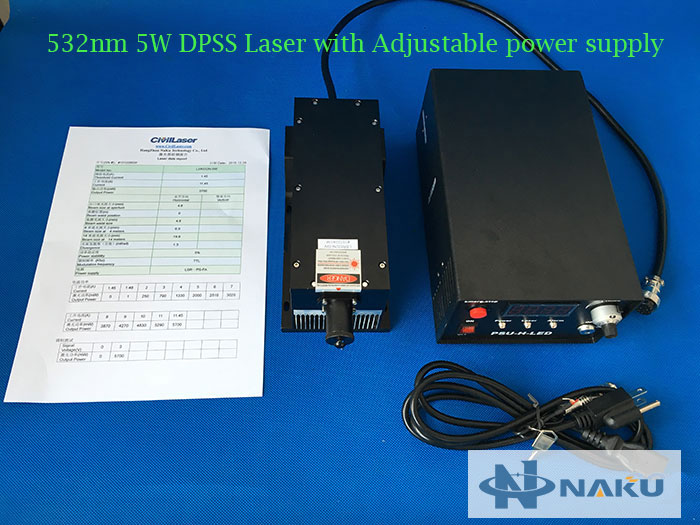 532nm 5w dpss laser high power green laser